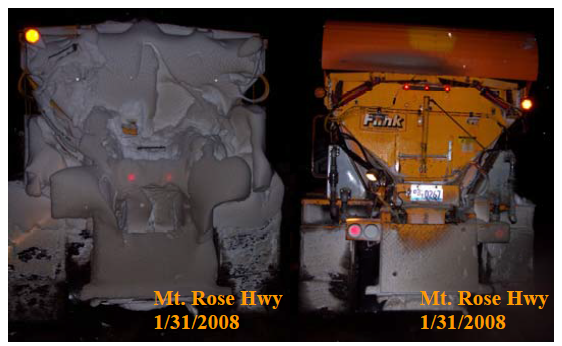 Example of an airfoil employed on a winter maintenance vehicle by the Nevada DOT.